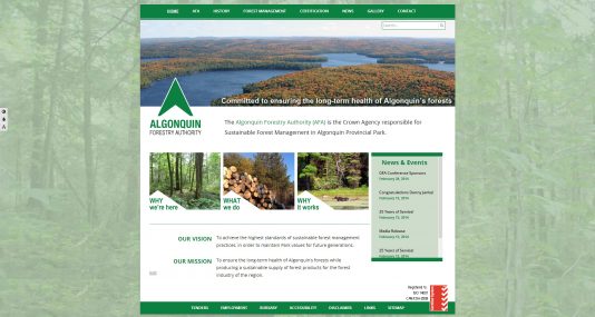 Algonquin-Forestry-Authority Wesbite